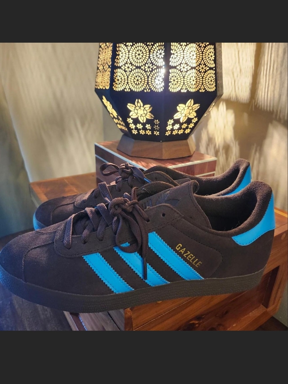 adidas Gazelle Men's Sneakers in Black and Bright Blue